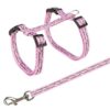 Postroj s vodítkem pro kočku – motiv 27-45cm/10mm 1,20m