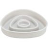 Miska k pomalému krmení, design triangl, 0,35l/15 ×15 cm, plast/TPR, šedá